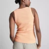 Tricou fără mâneci cu spate în formă de „racerback”, cu nervuri, cu conținut ridicat de bumbac