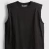 Tricou fără mâneci, cu umeri căptușiți Tricou fără mâneci, cu umeri căptușiți