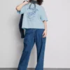 Tricou grafic din bumbac, cu croi drept Tricou grafic din bumbac, cu croi drept