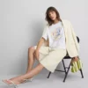 Tricou grafic din bumbac, cu croi drept Tricou grafic din bumbac, cu croi drept