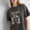 Tricou grafic din bumbac, cu croi drept Tricou grafic din bumbac, cu croi drept