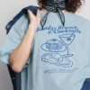Tricou grafic din bumbac, cu croi drept Tricou grafic din bumbac, cu croi drept