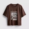 Tricou grafic din bumbac, cu croi drept Tricou grafic din bumbac, cu croi drept