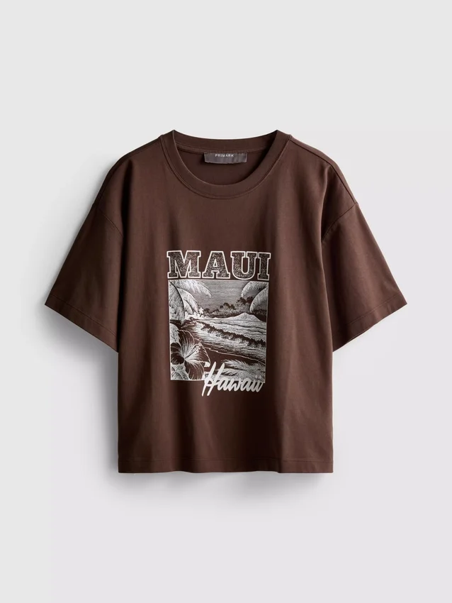 Tricou grafic din bumbac, cu croi drept Tricou grafic din bumbac, cu croi drept