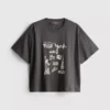 Tricou grafic din bumbac, cu croi drept Tricou grafic din bumbac, cu croi drept