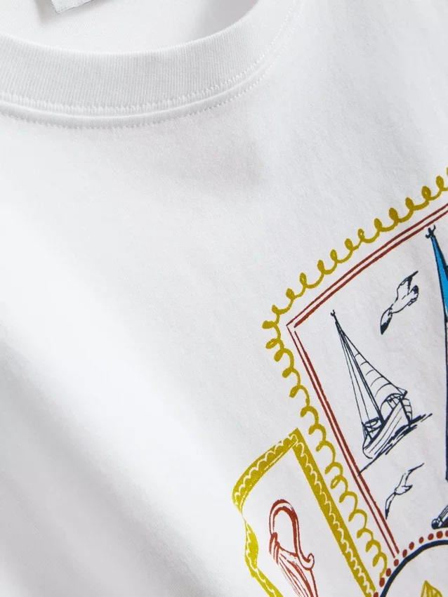 Tricou grafic din bumbac, cu croi drept Tricou grafic din bumbac, cu croi drept