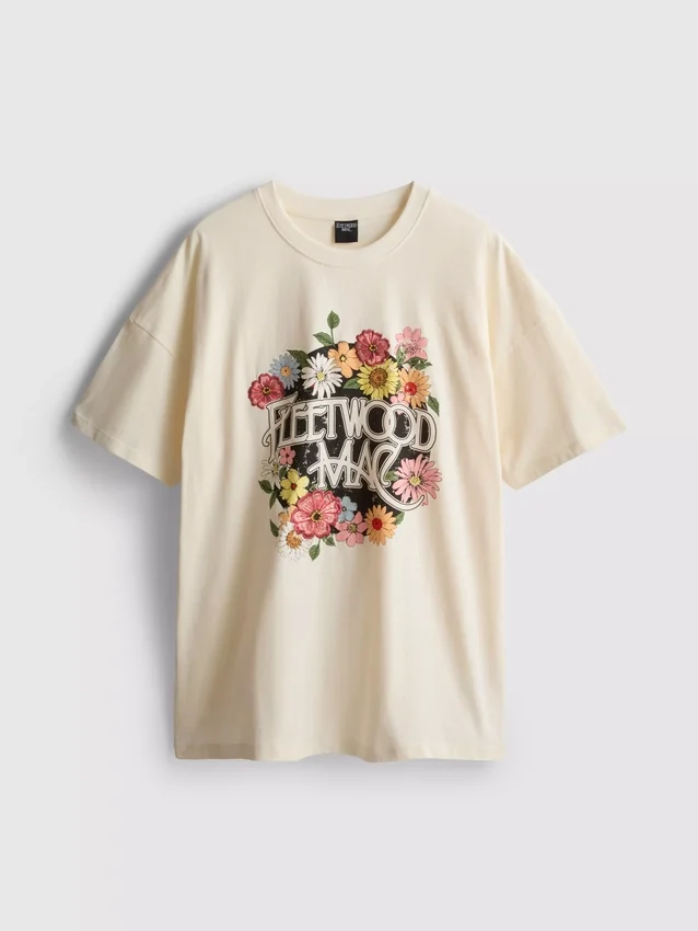 Tricou grafic din bumbac, stil relaxat, Fleetwood Mac Tricou grafic din bumbac, stil relaxat, Fleetwood Mac