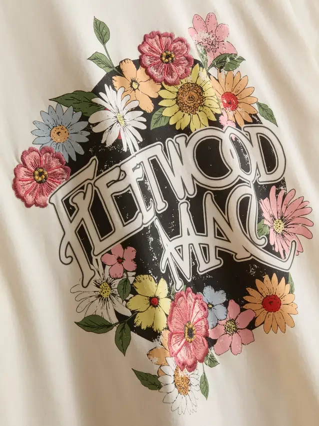 Tricou grafic din bumbac, stil relaxat, Fleetwood Mac Tricou grafic din bumbac, stil relaxat, Fleetwood Mac