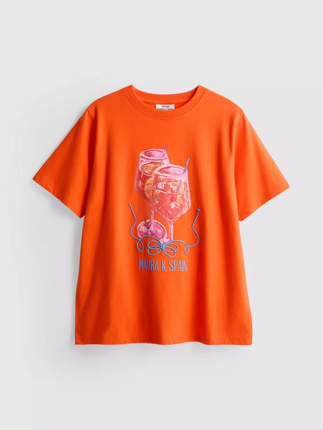 Tricou grafic lejer Maura K Spania Tricou grafic lejer Maura K Spania