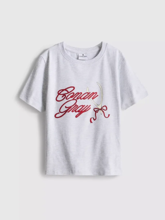 Tricou gri Conan cu conținut ridicat de bumbac Tricou gri Conan cu conținut ridicat de bumbac