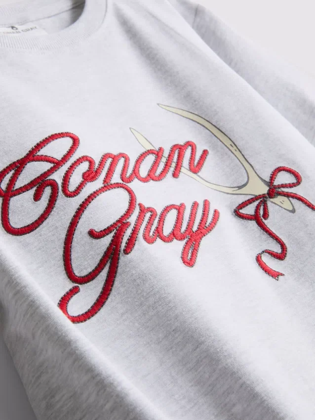 Tricou gri Conan cu conținut ridicat de bumbac Tricou gri Conan cu conținut ridicat de bumbac