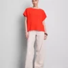 Tricou lejer cu guler rotund și aerisire Tricou lejer cu guler rotund și aerisire