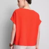 Tricou lejer cu guler rotund și aerisire Tricou lejer cu guler rotund și aerisire