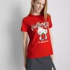 Tricou lejer din bumbac Hello Kitty cu imprimeu de căpșuni Tricou lejer din bumbac Hello Kitty cu imprimeu de căpșuni