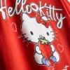 Tricou lejer din bumbac Hello Kitty cu imprimeu de căpșuni Tricou lejer din bumbac Hello Kitty cu imprimeu de căpșuni