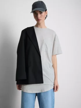 Tricou lung cu buzunar aplicat Tricou lung cu buzunar aplicat