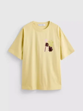 Tricou oversized din bumbac, în stil boyfriend, cu imprimeu grafic