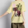Tricou oversized din bumbac, în stil boyfriend, cu imprimeu grafic