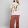 Tricou oversized din bumbac, în stil retro