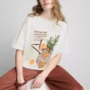 Tricou oversized din bumbac, în stil retro
