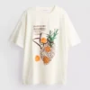 Tricou oversized din bumbac, în stil retro