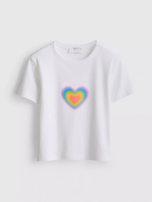 Tricou pentru bebeluși cu inimă „Pride”, cu conținut ridicat de bumbac Tricou pentru bebeluși cu inimă „Pride”, cu conținut ridicat de bumbac