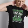 Tricou pentru bebeluși din bumbac, de culoare verde, cu volane Tricou pentru bebeluși din bumbac, de culoare verde, cu volane