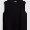 Tricou scurt, fără mâneci, cu umeri căptușiți Tricou scurt, fără mâneci, cu umeri căptușiți