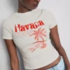 Tricou scurt pentru bebeluși, cu imprimeu grafic, din bumbac Tricou scurt pentru bebeluși, cu imprimeu grafic, din bumbac