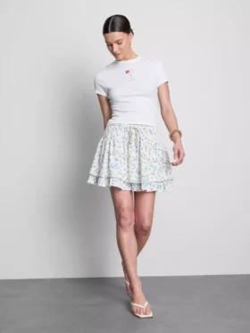 Tricou scurt pentru bebeluși, din bumbac cu mărgele