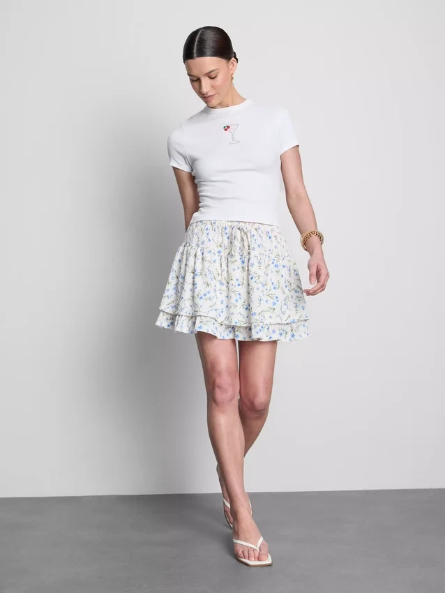 Tricou scurt pentru bebeluși, din bumbac cu mărgele Tricou scurt pentru bebeluși, din bumbac cu mărgele