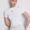 Tricou scurt pentru bebeluși, din bumbac cu mărgele Tricou scurt pentru bebeluși, din bumbac cu mărgele