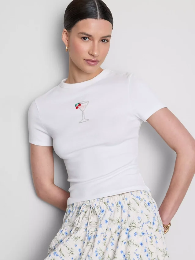 Tricou scurt pentru bebeluși, din bumbac cu mărgele Tricou scurt pentru bebeluși, din bumbac cu mărgele
