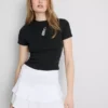 Tricou scurt pentru bebeluși, din bumbac cu mărgele Tricou scurt pentru bebeluși, din bumbac cu mărgele