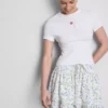Tricou scurt pentru bebeluși, din bumbac cu mărgele Tricou scurt pentru bebeluși, din bumbac cu mărgele