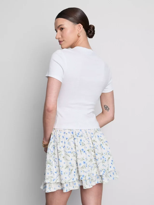 Tricou scurt pentru bebeluși, din bumbac cu mărgele Tricou scurt pentru bebeluși, din bumbac cu mărgele