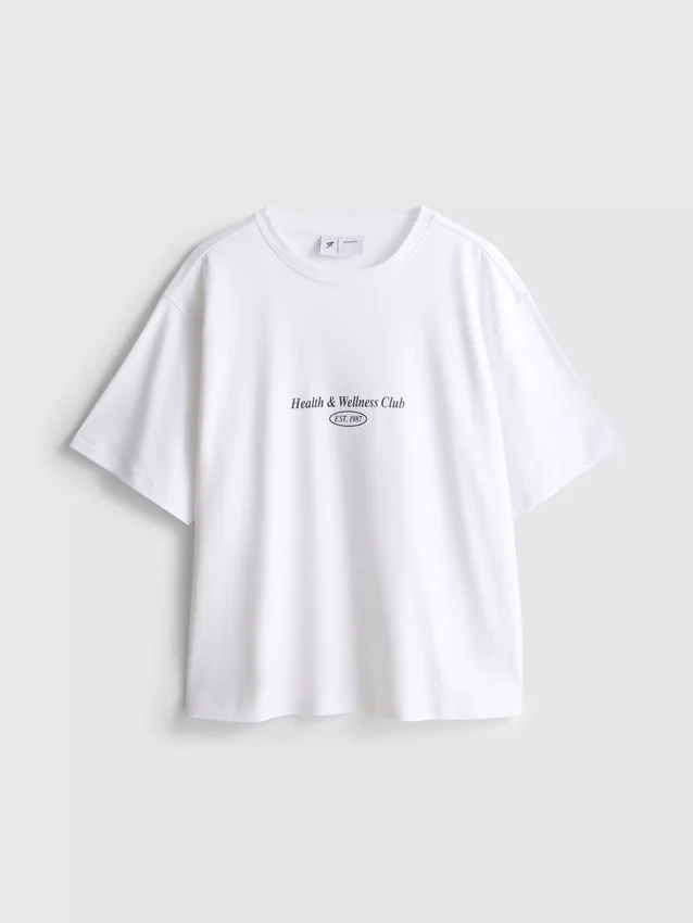 Tricou sport lejer din bumbac cu imprimeu Tricou sport lejer din bumbac cu imprimeu