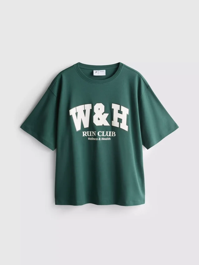 Tricou sport lejer din bumbac cu imprimeu Tricou sport lejer din bumbac cu imprimeu