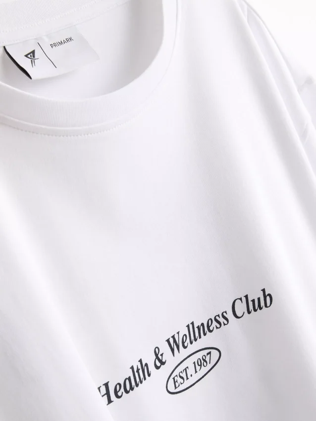 Tricou sport lejer din bumbac cu imprimeu Tricou sport lejer din bumbac cu imprimeu