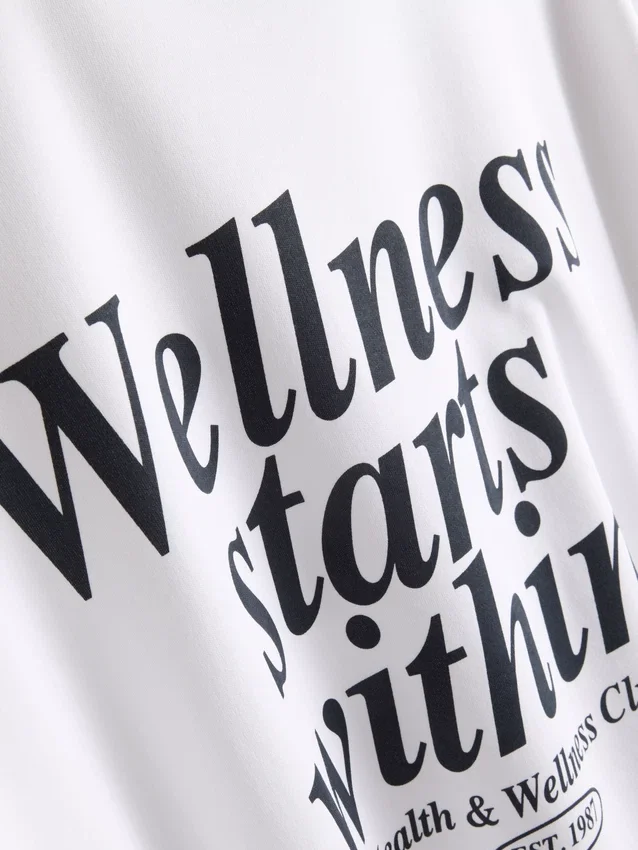 Tricou sport lejer din bumbac cu imprimeu Tricou sport lejer din bumbac cu imprimeu