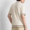Tricoul polo cu fermoar și textură „The Edit”