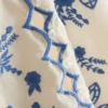 Vestă din bumbac cu broderie florală Vestă din bumbac cu broderie florală