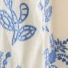Vestă din bumbac cu broderie florală Vestă din bumbac cu broderie florală